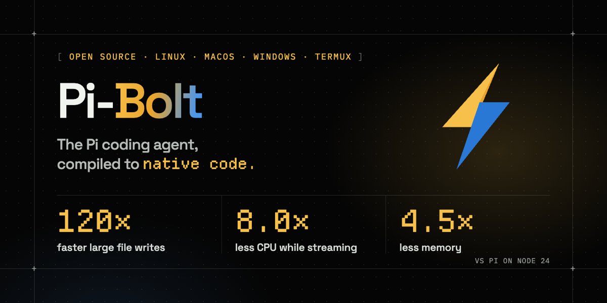 Pi-Bolt 将 Pi 编程智能体编译为原生程序，无需 Node.js 即可运行
