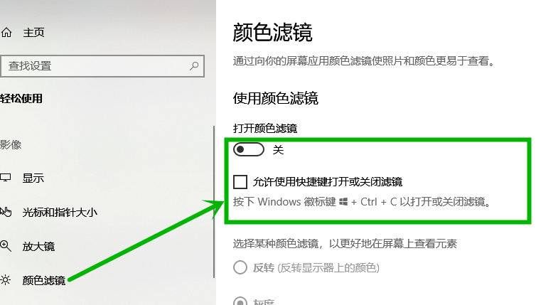 如何让win10显示成黑白两色(4)