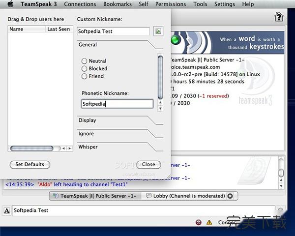 TeamSpeak for Mac