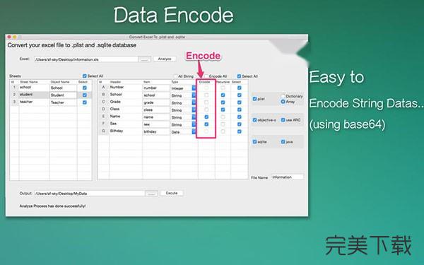 Convert Excel To .plist and .sqlite