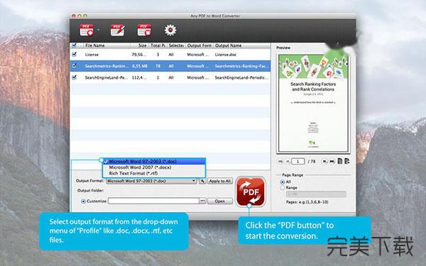 Any PDF to Word Converter for Mac