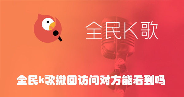 全民K歌撤回访问记录对方还能看到吗