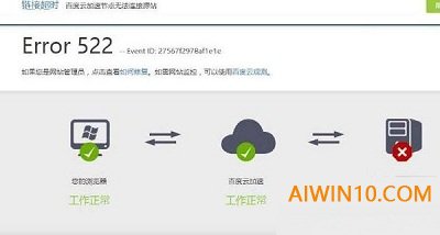windows10打开网页出现Error 522错误怎么办